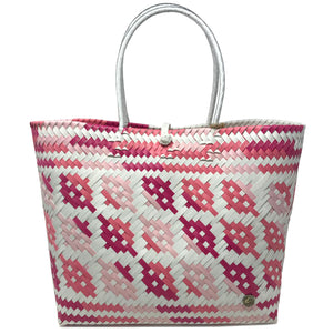 Everyday Tote Bag - Pink & White