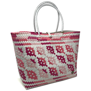 Everyday Tote Bag - Pink & White