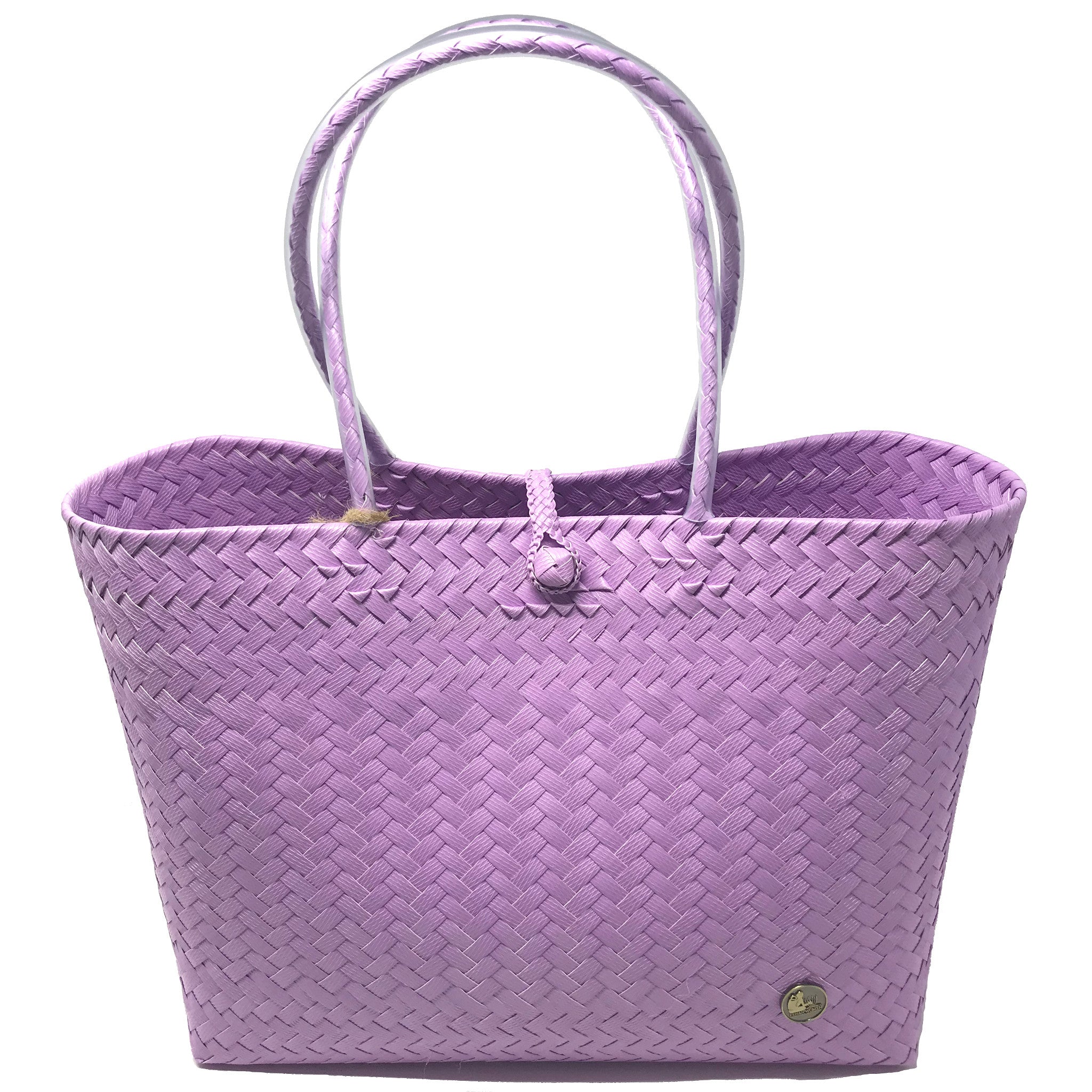 Lavender medium size tote bag facing the front.