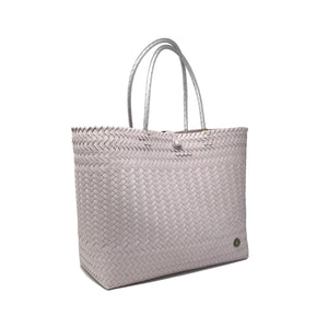 Lilac large size tote bag at a 45-degree angle.