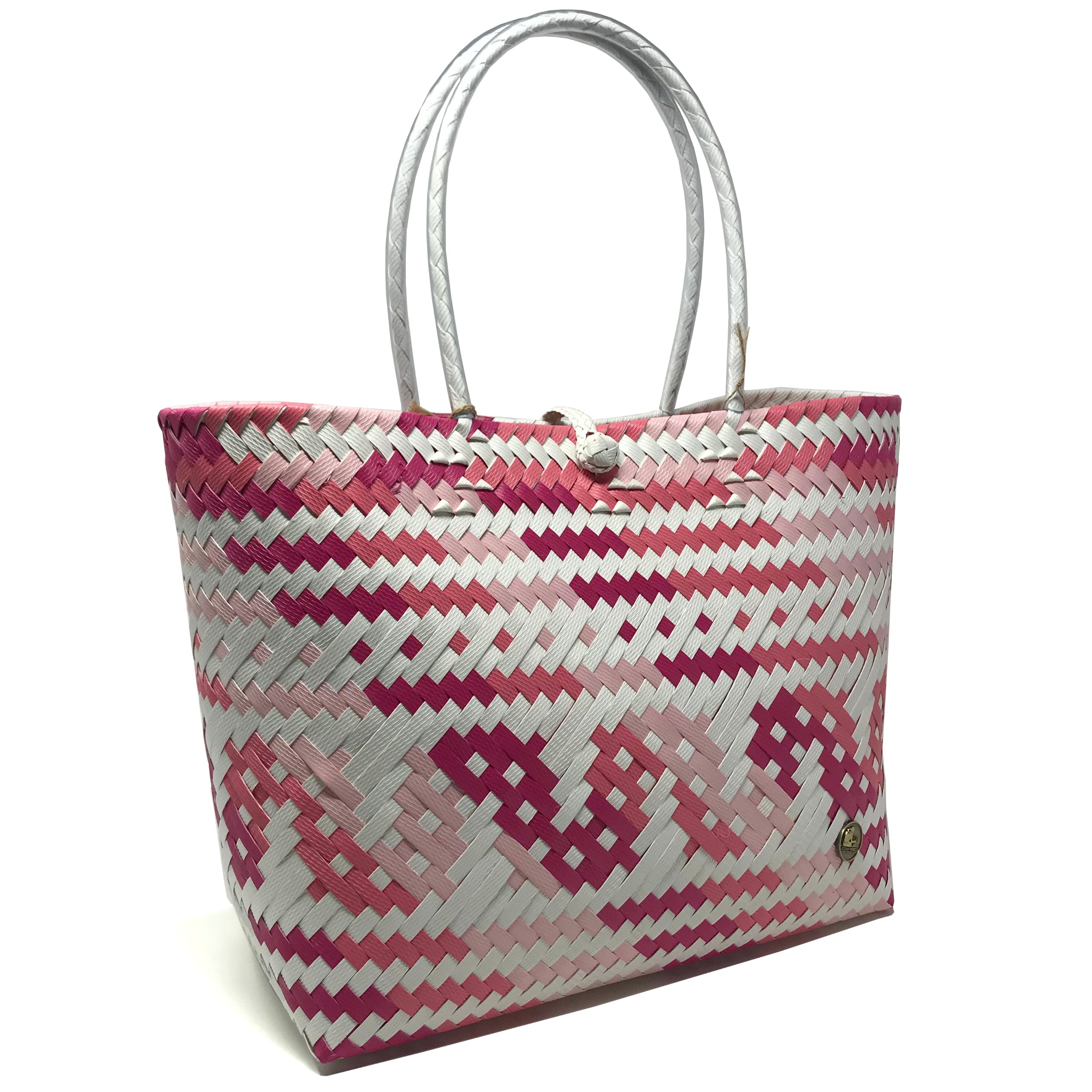 Everyday Tote Bag - Pink & White