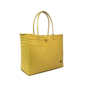 Yellow large size tote bag at a 45-degree angle.