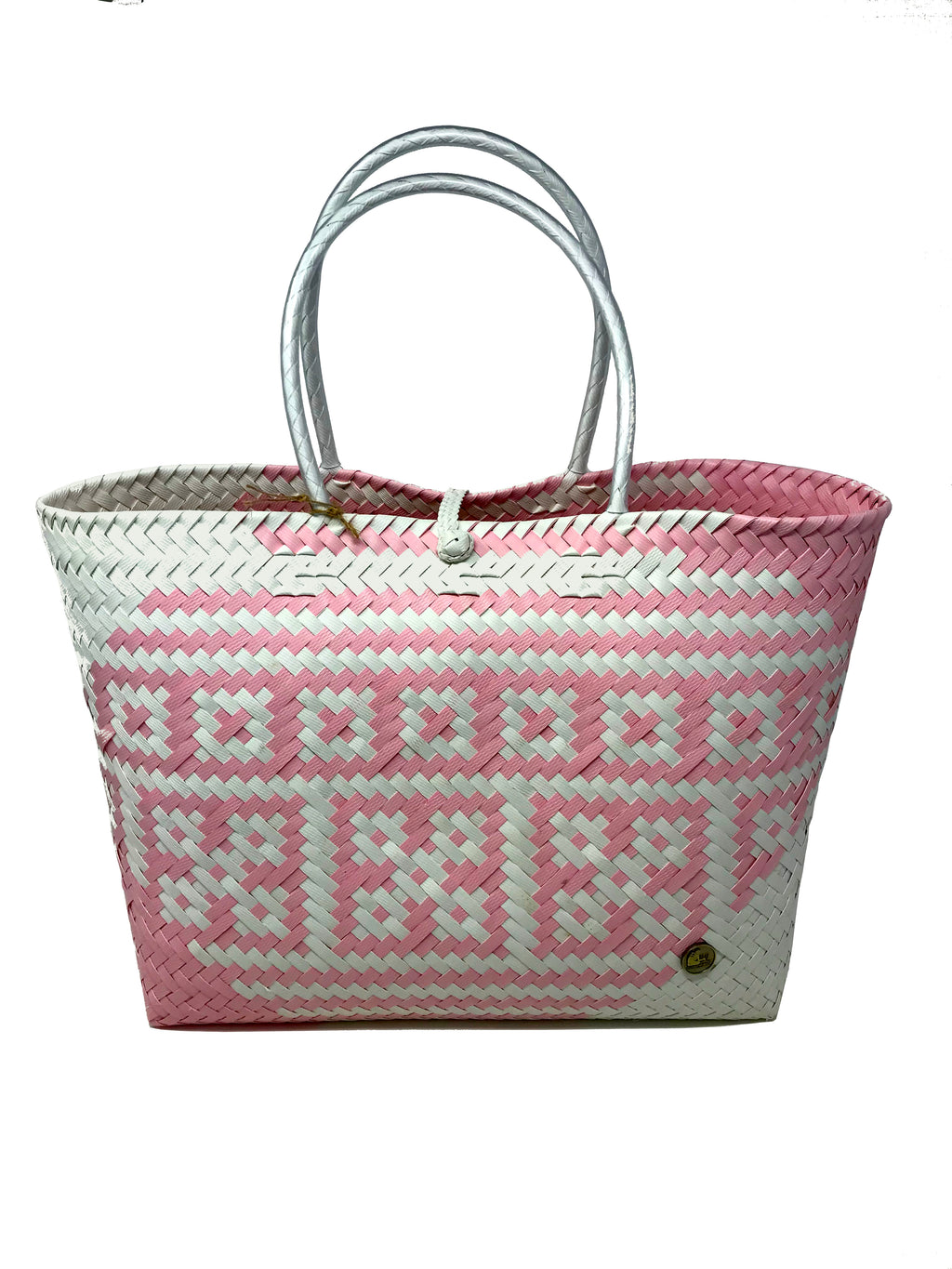 Everyday Tote Bag - Pink & White 2