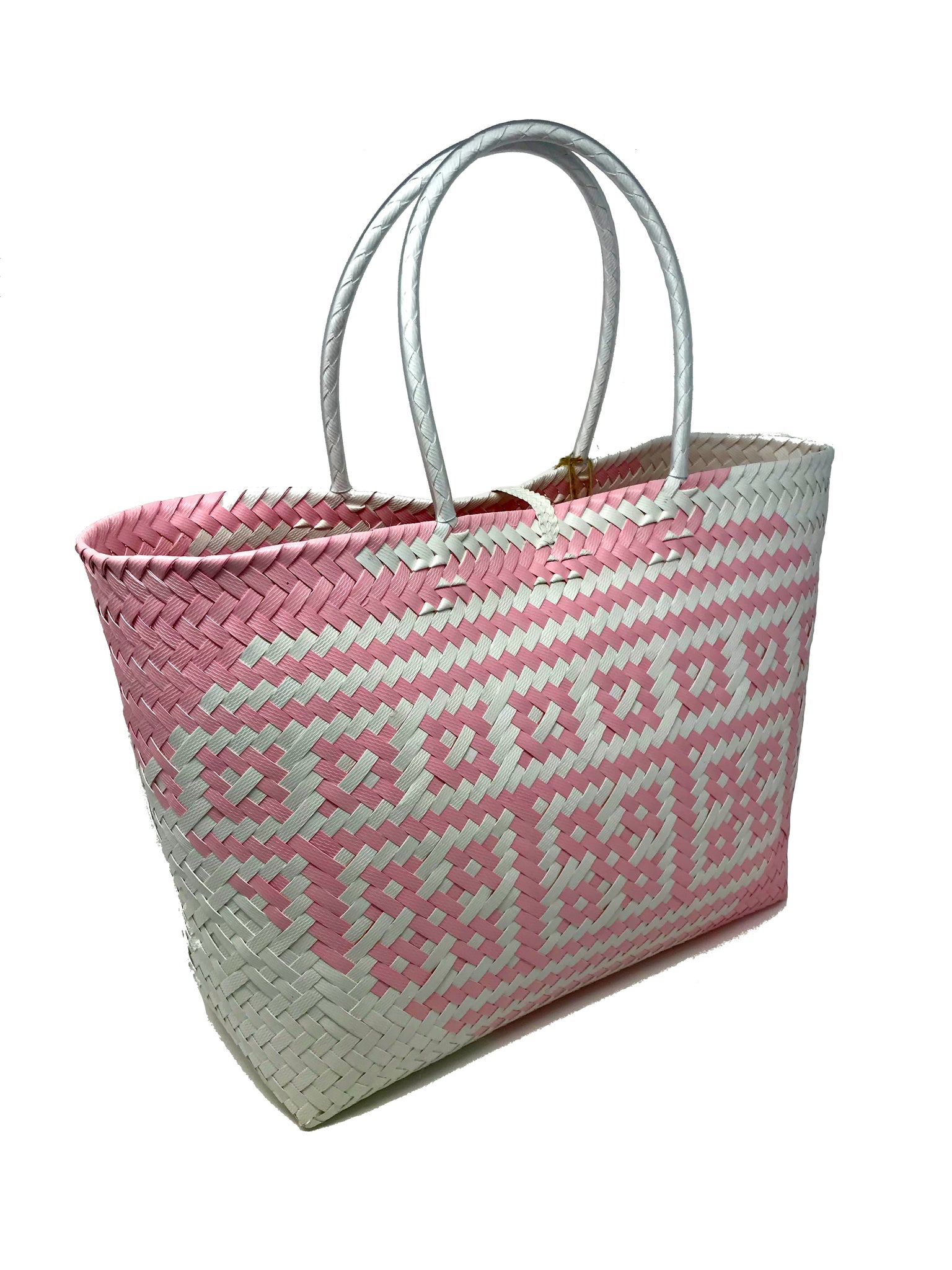 Everyday Tote Bag - Pink & White 2