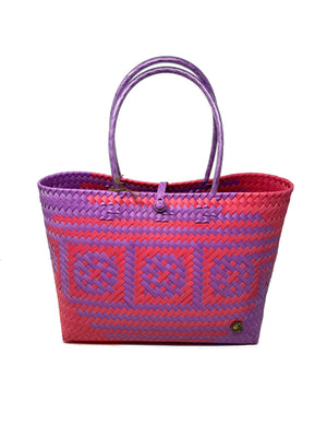 Everyday Tote Bag - Coral & Lavender